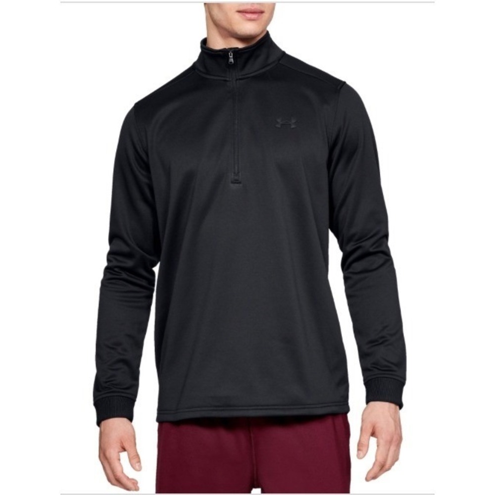 Under Armour 1/4 Zip Pullover Mens Small Black NEW ColdGear Armour Fleece
